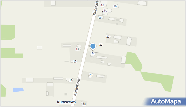 Kuraszewo, Kuraszewo, 24, mapa Kuraszewo
