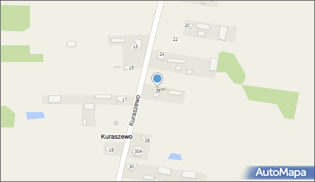 Kuraszewo, Kuraszewo, 26, mapa Kuraszewo