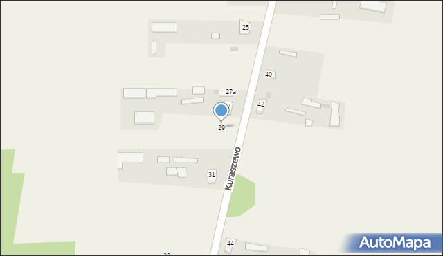 Kuraszewo, Kuraszewo, 29, mapa Kuraszewo