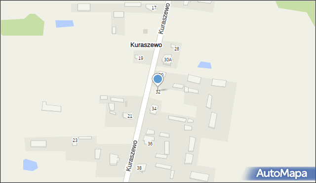 Kuraszewo, Kuraszewo, 32, mapa Kuraszewo