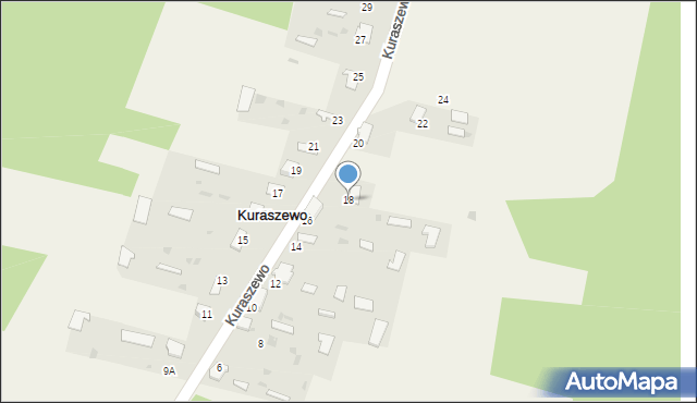 Kuraszewo, Kuraszewo, 18, mapa Kuraszewo