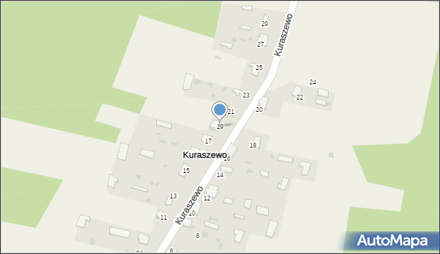 Kuraszewo, Kuraszewo, 19, mapa Kuraszewo