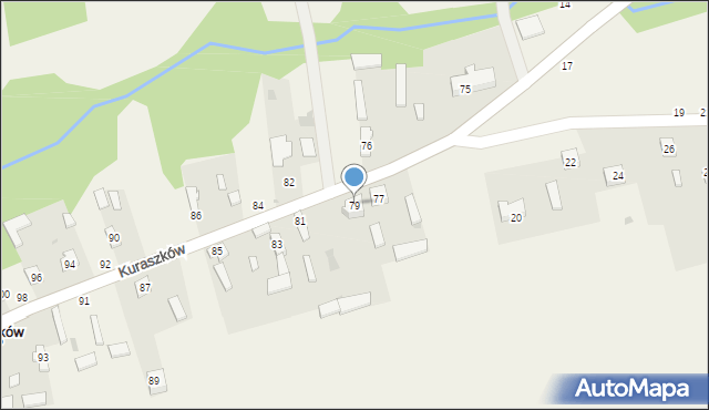 Kuraszków, Kuraszków, 79, mapa Kuraszków