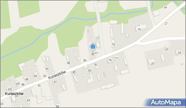Kuraszków, Kuraszków, 82, mapa Kuraszków