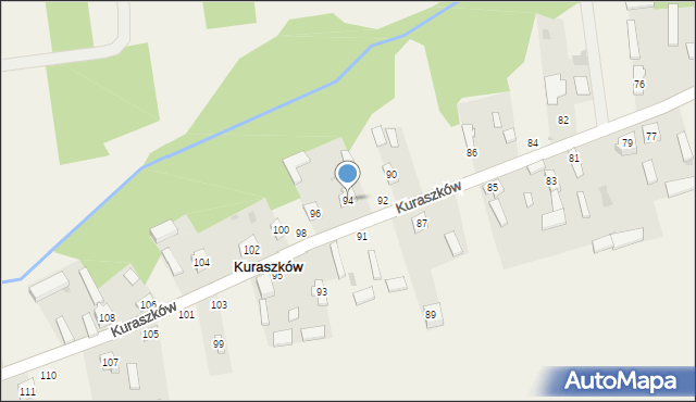 Kuraszków, Kuraszków, 94, mapa Kuraszków