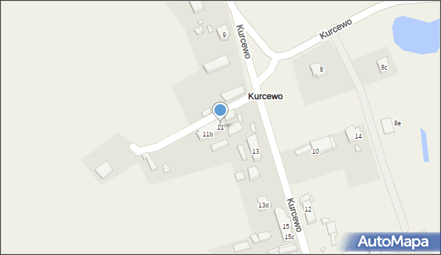 Kurcewo, Kurcewo, 11, mapa Kurcewo