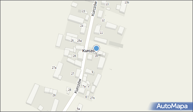 Kurczów, Kurczów, 10, mapa Kurczów