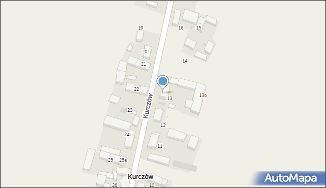 Kurczów, Kurczów, 13a, mapa Kurczów