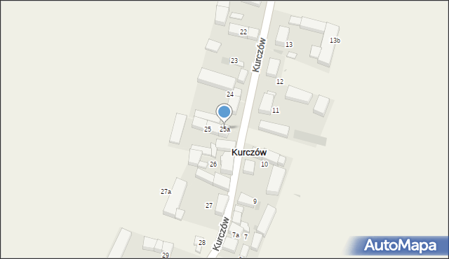 Kurczów, Kurczów, 25a, mapa Kurczów