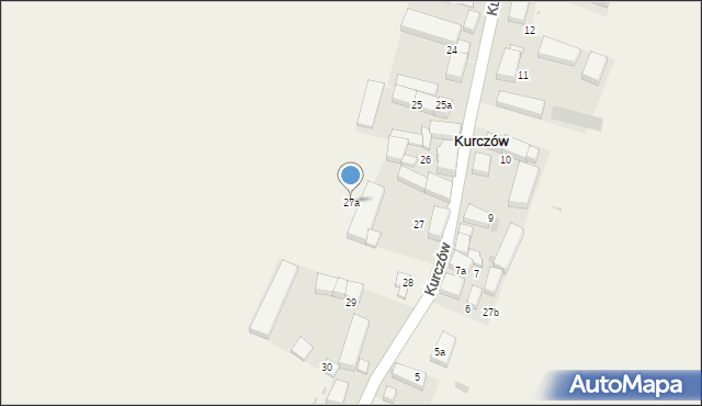 Kurczów, Kurczów, 27a, mapa Kurczów