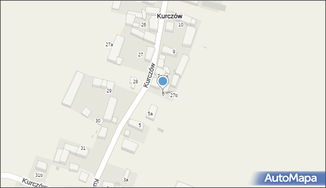 Kurczów, Kurczów, 6, mapa Kurczów