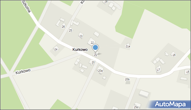 Kurkowo, Kurkowo, 21, mapa Kurkowo