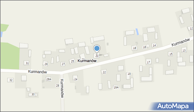Kurmanów, Kurmanów, 21, mapa Kurmanów