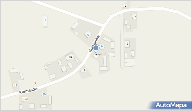 Kurmanów, Kurmanów, 7, mapa Kurmanów