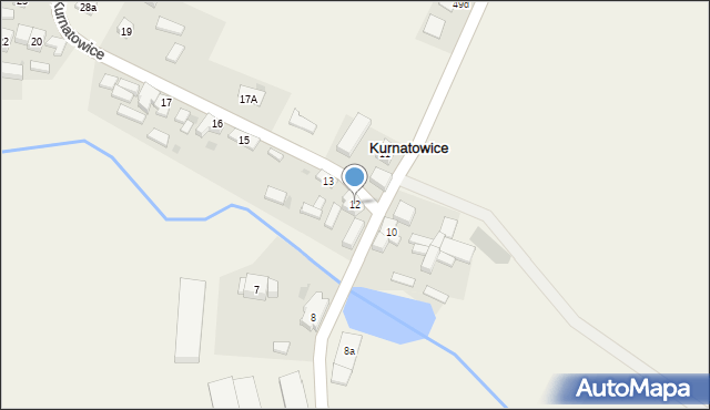 Kurnatowice, Kurnatowice, 12, mapa Kurnatowice