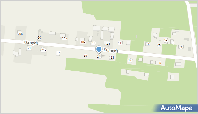 Kurnędz, Kurnędz, 14, mapa Kurnędz