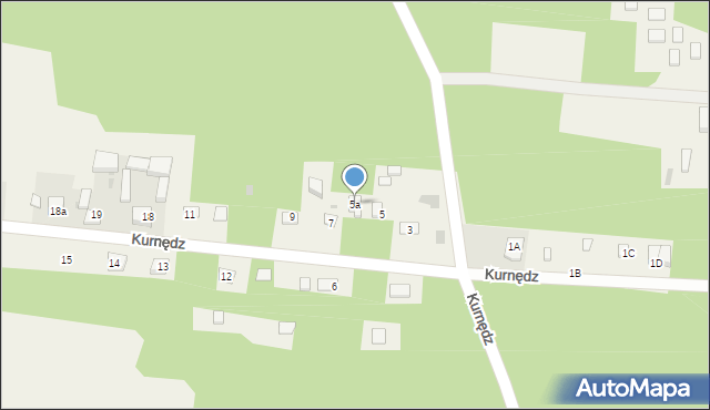 Kurnędz, Kurnędz, 5a, mapa Kurnędz