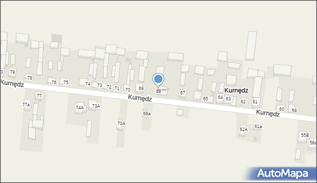 Kurnędz, Kurnędz, 68, mapa Kurnędz