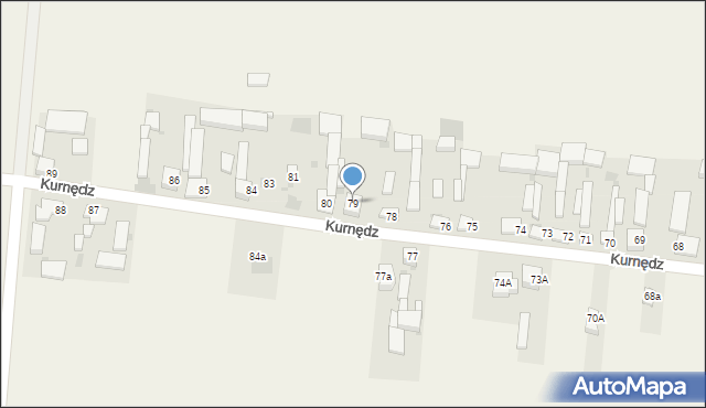 Kurnędz, Kurnędz, 79, mapa Kurnędz