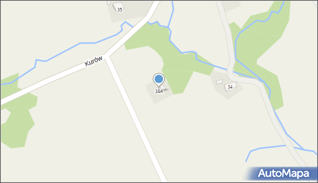 Kurów, Kurów, 34A, mapa Kurów