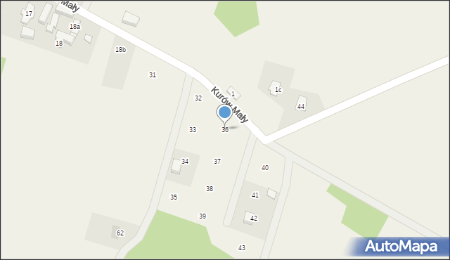 Kurów Mały, Kurów Mały, 36, mapa Kurów Mały