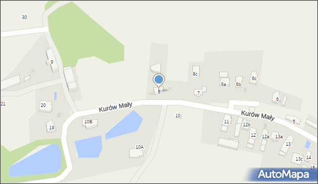 Kurów Mały, Kurów Mały, 8, mapa Kurów Mały