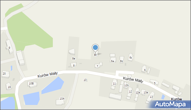 Kurów Mały, Kurów Mały, 8c, mapa Kurów Mały
