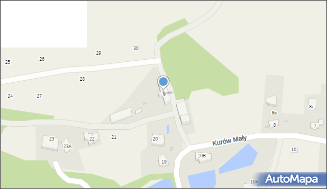 Kurów Mały, Kurów Mały, 9, mapa Kurów Mały