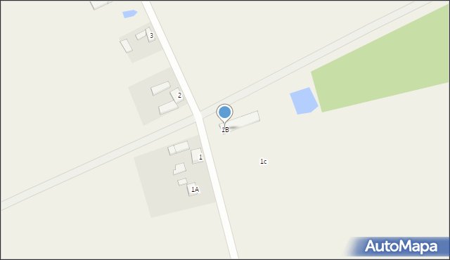 Kurów-Wieś, Kurów-Wieś, 1B, mapa Kurów-Wieś