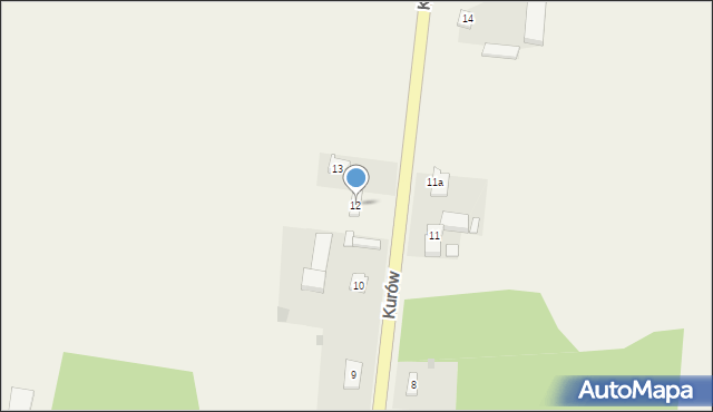 Kurówek, Kurówek, 12, mapa Kurówek