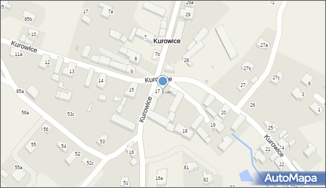 Kurowice, Kurowice, 17a, mapa Kurowice