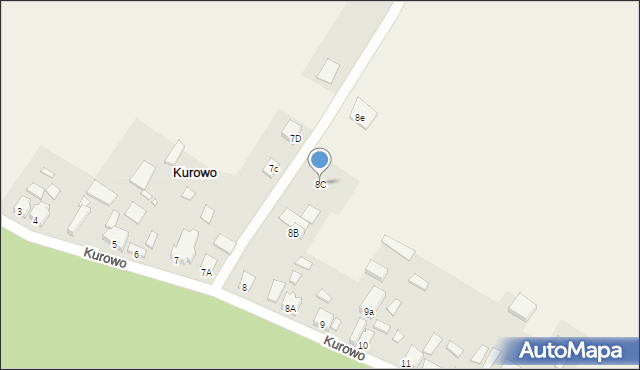 Kurowo, Kurowo, 8C, mapa Kurowo