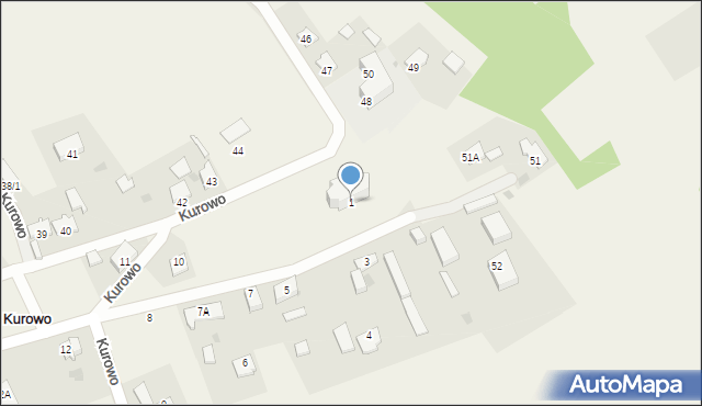 Kurowo, Kurowo, 1, mapa Kurowo