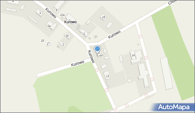 Kurowo, Kurowo, 12b, mapa Kurowo