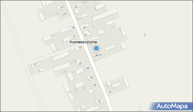 Kurowszczyzna, Kurowszczyzna, 26, mapa Kurowszczyzna