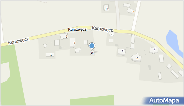 Kurozwęcz, Kurozwęcz, 4a, mapa Kurozwęcz
