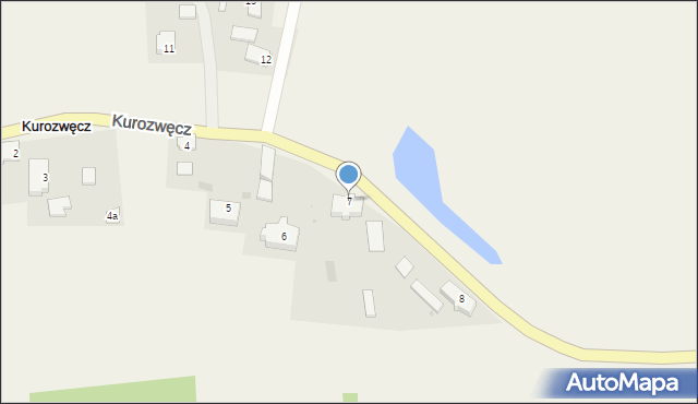 Kurozwęcz, Kurozwęcz, 7, mapa Kurozwęcz