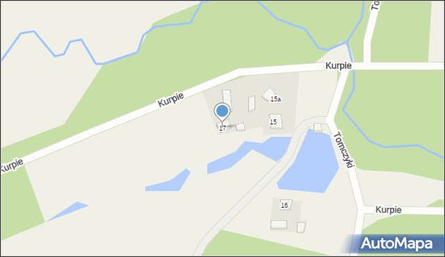 Kurpie, Kurpie, 17, mapa Kurpie