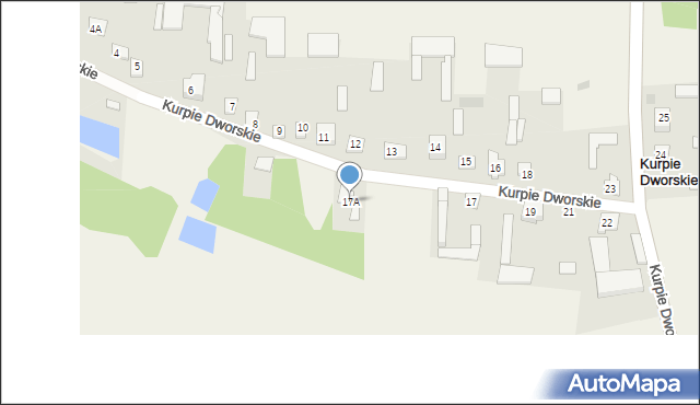 Kurpie Dworskie, Kurpie Dworskie, 17A, mapa Kurpie Dworskie