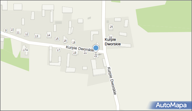 Kurpie Dworskie, Kurpie Dworskie, 22, mapa Kurpie Dworskie