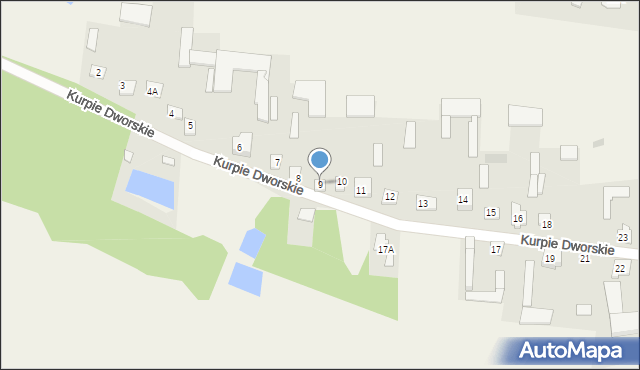 Kurpie Dworskie, Kurpie Dworskie, 9, mapa Kurpie Dworskie