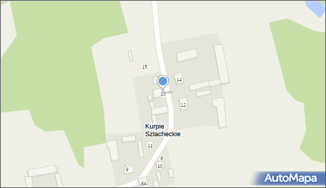 Kurpie Szlacheckie, Kurpie Szlacheckie, 13, mapa Kurpie Szlacheckie