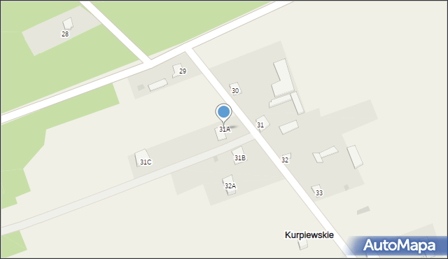 Kurpiewskie, Kurpiewskie, 31A, mapa Kurpiewskie