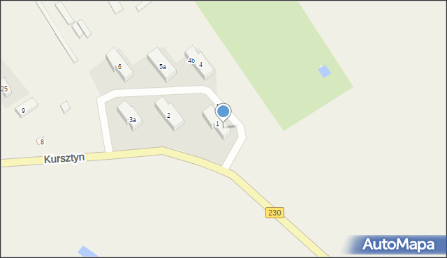 Kursztyn, Kursztyn, 1a, mapa Kursztyn