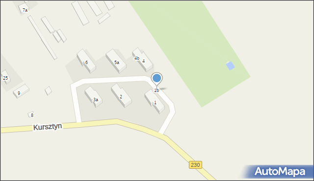 Kursztyn, Kursztyn, 1b, mapa Kursztyn