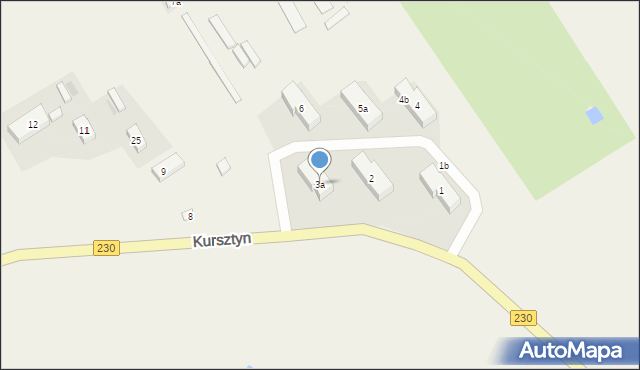 Kursztyn, Kursztyn, 3a, mapa Kursztyn