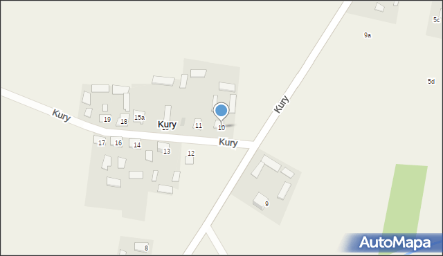 Kury, Kury, 10, mapa Kury
