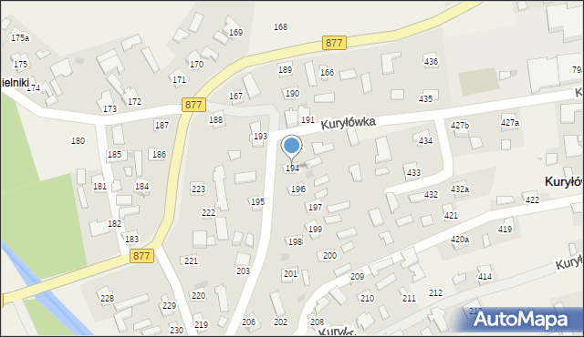 Kuryłówka, Kuryłówka, 194, mapa Kuryłówka