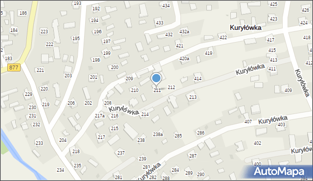 Kuryłówka, Kuryłówka, 211, mapa Kuryłówka