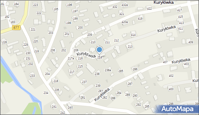Kuryłówka, Kuryłówka, 214, mapa Kuryłówka